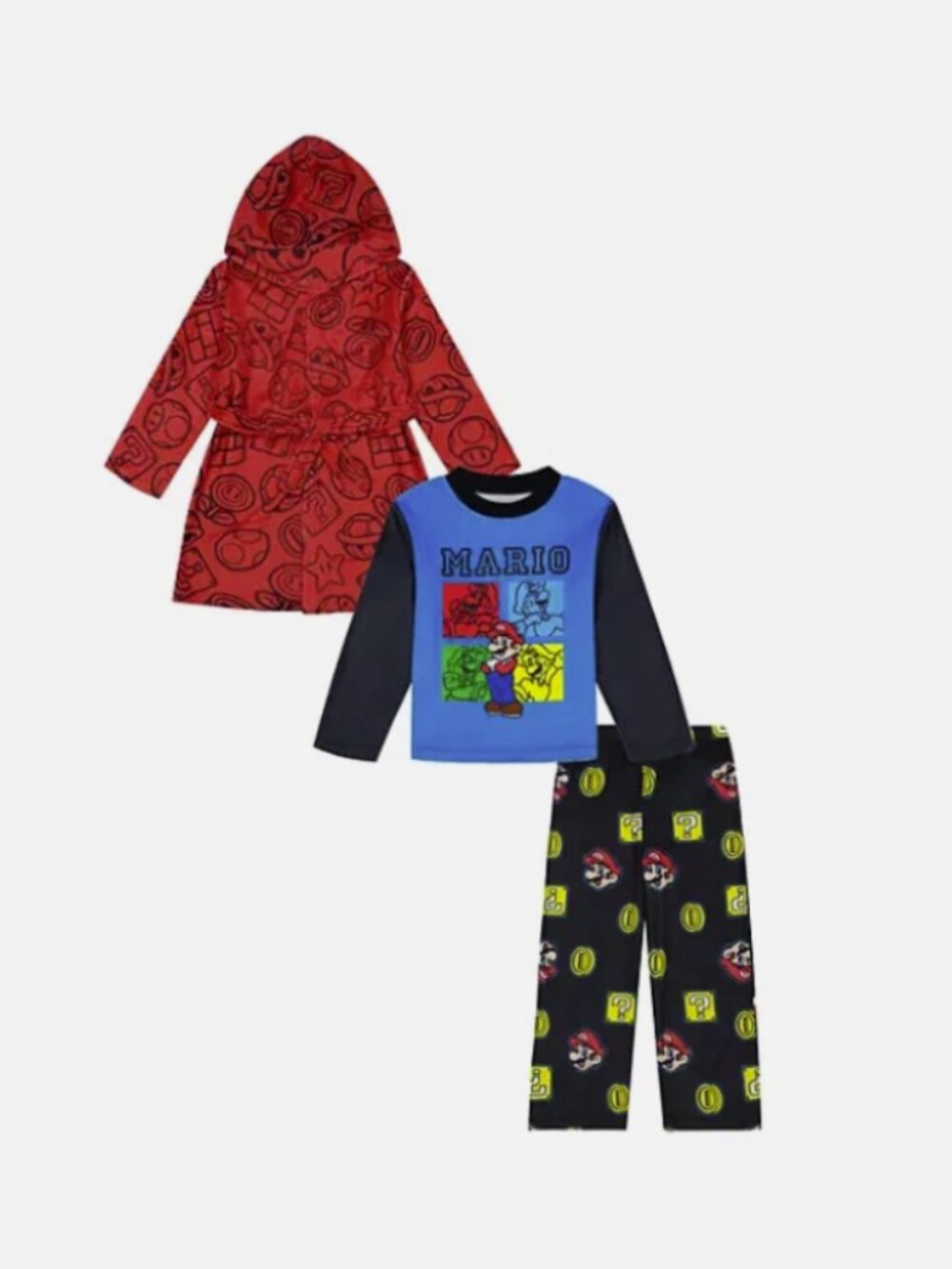 Super Mario Boys 3-Piece Robe & Pajama Set